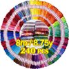 LE PAON Embroidery Floss 240 skeins 100% Egyptian Long-Staple Cotton Cross Stitch Threads -Friendship Bracelets String -Mercerized Crafts Floss Total 1920M 8M/pc 24pcs/Bag 10package