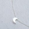 Chicque Bohemian Layered Necklace Moon Star Necklace Chain Long Pendant Necklaces Jewelry for Women and Girls (Silver)