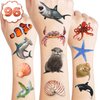 Generic Ocean Sea Animal Temporary Tattoos Sticker for Kids Birthday Party Supplies Decorations Party Favors Tattoo Realistic Under The Sea Themed Cute Kids Boy Gifts Ideal School Prizes Rewards
