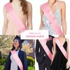 CIEHER Pink Sash Blank Satin Sash Bride Sash Custom Sash Prom Court Sash Mommy to Be Sash Birthday Sash Bride to Be Sash Bachelorette Sash 2024 Graduation Sash Party Decorations, Make Your Own
