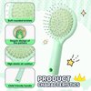 DINATIS Mini Toddler Hair Brush - Kids Detangler Brush Glitter Hair Brush - Dinosaur Travel Hair Brush Glide Through Tangles with Ease for Thick Thin Curly Wet & Dry Hair（Green）