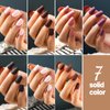 Teenitor Short Press on Nails,288Pcs Matte Acrylic Short Square Fake Nails Full Cover, Glitter Press On False Nails Glue on Nails Short