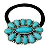 Western Turquoise Metal Concho Elastic Hair Tie (No.138)