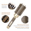 Nano Thermal Ceramic Round Hair Brush with Boar Bristles for Blow Drying and Styling by Sndyi - 2.9 Inch Barrel