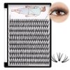 Dedila 8-20mm Available 200Pcs Handmade Natural long 20Roots Black Soft Individual False Eyelashes Fluffy Cross Makeup Cluster Eyelashes Thickness 0.07mm D Curl Eye Lashes Extensions (15mm)