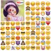 Emoticon Temporary Tattoo(160pcs 2inch), Konsait Funny Emoticon Tattoos Body Stickers for Kids Emoticon Party Favors Supplies with Heart Smirk