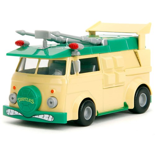 Party Wagon Green and Beige Ninja Turtles Hollywood Rides Series Diecast Model Car by Jada 34723