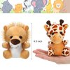 12 Pieces Mini Stuffed Forest Animals Jungle Animal Plush Toys in 4.8 Inch Cute Plush Elephant Lion Giraffe Tiger Puppy Zebra Duck Plush for Animal Themed Parties Teacher Student Achievement Award