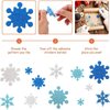 50 Pcs Glitter Snowflakes Foam Stickers Self-Adhesive Winter Snowflake for Christmas Party DIY Craft for Home Christmas Decoration