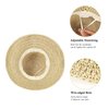Womens Floppy Straw Sun Hat Foldable Packable Wide Brim Summer Beach Hat Crochet Bucket Hat (A Beige)