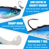 Soft Fishing Lures Swimbait Jig Heads Paddle Tail Swim bait Pre-Rigged Swimbaits with Weighted Hooks Crankbait Swim Shad Lures Swim Baits for Bass Trout Walleye Fishing Saltwater Freshwater