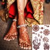 8 Sheets Temporary Tattoo Stickers Brown Exquisite Totem Indian Lace Mandala Flower Pattern for Beach Festivals Wedding Party Decorations