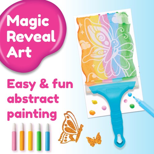 Creativity for Kids Squeegeez Magic Reveal Craft Kit: Butterfly - Kids Painting Art Activity, Gifts for Girls and Boys Ages 7-12+
