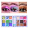 Tintark Eyes Cream Eyeshadow Palette Makeup, Blue Pink Nude Brown Glitter Shimmer Matte Eye Shadow Pallets for Cute Popular Eye Make up, 18 colors Ice Cream Original Design, Talc Free