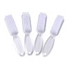 Yebeauty Nail Brush Fingernail Cleaner, 4 Pack Hand Scrub Cleaning Brush Plastic Hand Finger Toes Scrubbing Brush, Pedicure Nail Scrubber,Clear