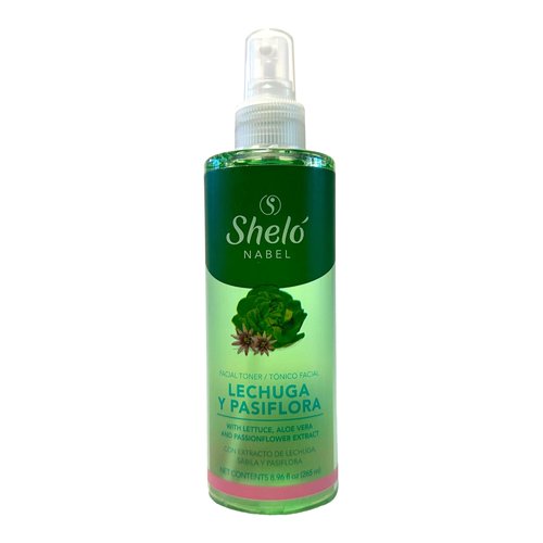 Generic Shelo Nabel Facial Toner Lettuce, Aloe Vera & Passionflower Extract, 8.96 fl oz, Green/Brown