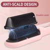 c, 30s Fast Heating, Hair Straightening Comb with LED Display, Anti-Scald & Auto-Shut Off Hair Straightening Iron (Pink)