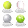 Sovenny 5 Pieces Acrylic Hexagon Display Stand Holder for Softball Golf Tennis Ball Baseball Marbles Egg Sphere Puzzle Balls (L)