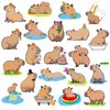 Capybara Cupcake Toppers Capybara Birthday Party Decorations 48Pcs Capybara Theme Cake Decorations Capybara Animals Cake Toppers for Capybara Lovers Baby Shower Supplies