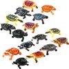 Bememo 16 Pcs Plastic Turtles Party Decorations Small Sea Turtles Toys Mini Realistic Plastic Ocean Animals Figures Bath Fake Tortoises Educational Toy for Birthday Party Gifts