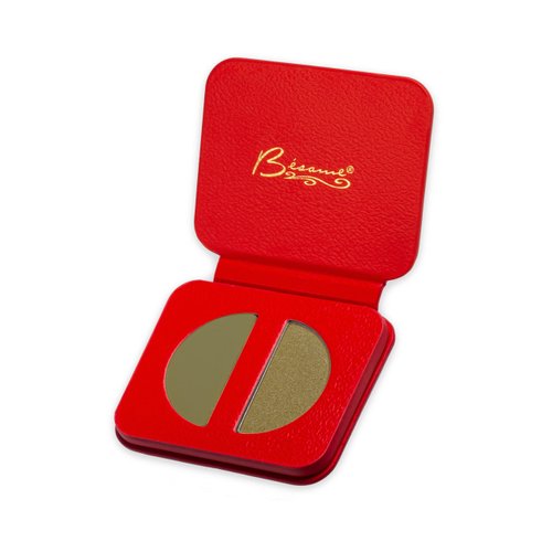 BESAME COSMETICS Classic Shadow Duos - Pistachio - Shimmer + Matte Eyeshadow Palette, Vintage-Inspired Green Eye Shadow Makeup Palette, Talc Free Eye Makeup Eyeshadow Palette