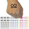 Autism Awareness Infinity Symbol Temporary Tattoo Water Resistant Fake Body Art Set Collection - Purple (One Sheet)