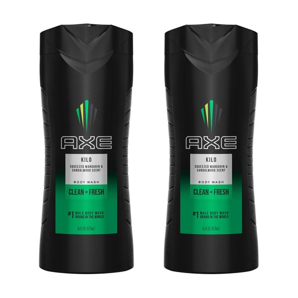 Axe Refreshing Body Wash, Kilo, 16 fl oz (Pack of 2)