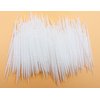 LBY Plastic Toothpicks Home Teeth Cleaning Tool,Brush and Flat Rhombus Double-Ended Toothpick,Interdental Toothpicks, 2 Way Toothpick,Plastic White(Pack of 500)