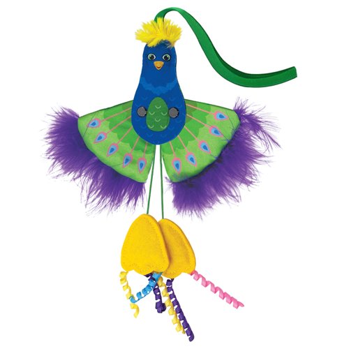 KONG Connects Peacock Interactive Cat Toy with Feathers and Catnip