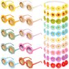 CHENGU Retro Flower Sunglasses Daisy Flower Headbands Set Groovy Party Decorations Hippie Party Favors (Vivid Style, 20 Pieces)