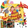 Hand Puppet Kit - Make Your Own Animal Puppets - 10 Felt Puppets - Simple Step By Step Instructions - Art Craft, Role Play, Storytelling - Puppets for kids, Children's Art & Craft Birthday Gifts Ideas