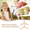 TOYANDONA 30 Pcs Doll Accessories Doll Closets Hangers Bjd Doll Hanger Kids Earrings Doll Clothing Rack Miniature Hangers Doll Outfit Hangers Wardrobe Hangers Wooden Child Baby Decorations
