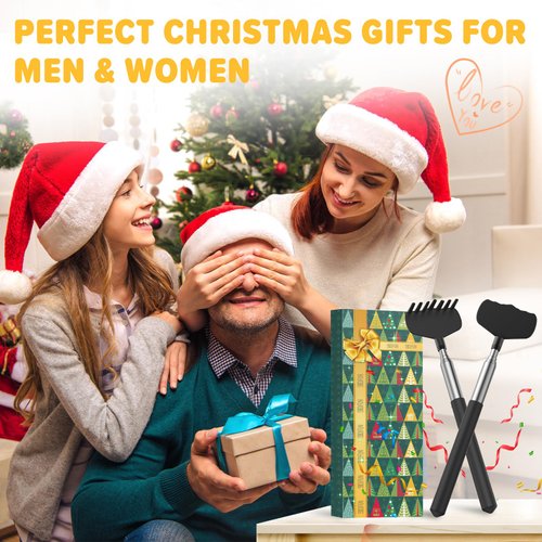 Stocking Stuffers for Him Adults Kids - Back Scratcher Extendable Christmas Gifts for Men Women Cool Stuff Gadgets Tools Gift Ideas for Dad Mom Husband Wife Funny Gag White Elephant Gifts for Adults