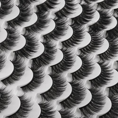 Ruairie 24 Pairs False Eyelashes Natural Look Wispy Fake Eyelashes Pack 6 Styles Mixed Natural Mink Lashes Fluffy 16-20MM False Lashes Bulk