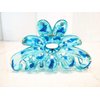 Generic Clear flower hair claw clips with crystals (Primary color: Brown), 1 Count (Pack of 1)
