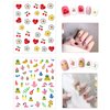 HAIIDOAK 16 Sheets Nail Stickers with Tweezer, Self-Adhesive 3D Nail Decals for Women, Kids, and Little Girls - Manicure Accessories Set for Stylish Nails
