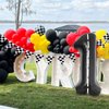 DEAPEICK 134pcs Balloons Race Car Birthday Party Supplies Decorations for Boys - Racing car Theme Party Supplies Happy Birthday Racecar Number Balloons Garland Kit Vroom Birthday Party Decorations
