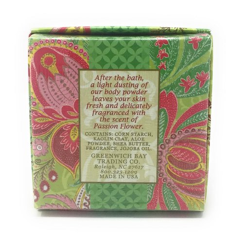 Greenwich Bay Trading Co. Dusting Powder, 4 Ounce, Passion Flower and Olive Oil