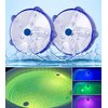 Floating Pool Lights,Color Changing Waterproof Magnetic Pond Lights,Battery Powered Pool Lights that Float,Starfish Above Ground Pool Lights Up for Pond,Hot tub,Bathtub,Shower,Halloween,Christmas-2pcs