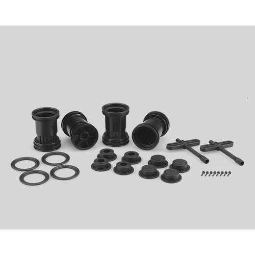 J Concepts Inc. Tribute 1/24th Monster Truck Wheel W/Acc Black 4Pc JCO3442B RC Tire