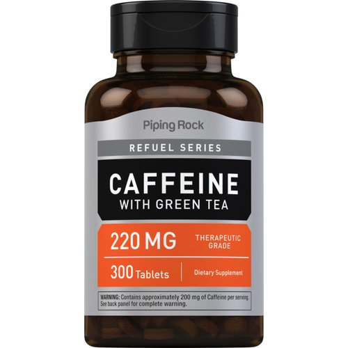 Piping Rock Caffeine Pills 220mg | 300 Tablets | Plus Green Tea | Pharmaceutical Grade | Non-GMO,...
