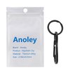 Alsmiley Stainless Steel Carabiner Clip Retractable Ring Set Keychain Quick Release Hooks for Men Women Black