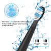 Replacement Toothbrush Heads Compatible with fairywill Electric Toothbrush, Model FW-507/FW-508/2011/959/917/551, D1/D3/D7/D8,W Shape Design Planted with Nylon Bristle (6 Pack - Black)