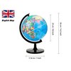 EXERZ 10" World Globe Political Map - Educational Globe - Self Assembled School Globe 10 inch Diameter