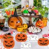 100 Pcs Halloween Paper Plates and Napkins Halloween Theme Tableware Party Supplies for Spooky Themed Party Birthday, Serves 50 Guests