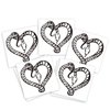 Snake Heart Temporary Tattoos– 7-Pack Halloween Temporary Tattoos for Women Men, Adults, Cosplay, and Party Makeup, Fake Tattoos, 3.7 x 3.7 Inch