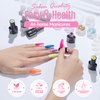 MEFA 32 Colors Gel Nail Polish Kit with U V Light, Spring Bright Pastel 54Pcs Pink Gel Polish Nail Set with Matte/Glossy Base Top Coat Essential Manicure Tools Nails Art Decorations Women Gifts