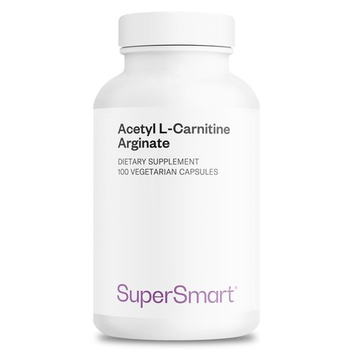 Supersmart - Acetyl L Carnitine Arginate 1000 mg Per Day - Amino Acids - Popular Brain Supplement | Non-GMO & Gluten Free - 120 Vegetarian Capsules