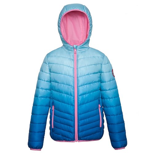 Rokka&Rolla Girls' Reversible Lightweight Puffer Jacket Hooded Water-Resistant Winter Coat