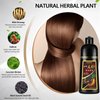 Onilyua Instant Dark Coffee Hair Dye Shampoo for Men & Women, Brown Hair Dye, 3 in 1 Hair Dye Shampoo 16.9 floz, Natural Shampoo Para Canas, Gray Hair Coverage for Home Use (Dark coffee)